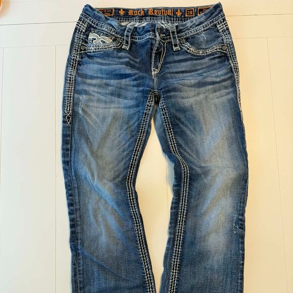 Rock Revival Ella Easy Boot Jeans | Size 28 | 29” Inseam | Heavy Stitch Bootcut - Picture 8 of 9